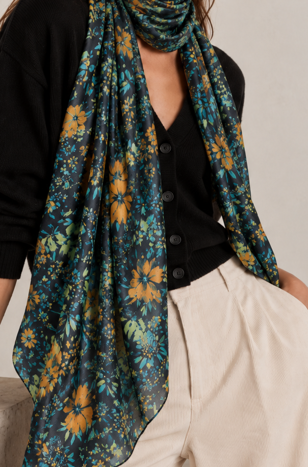 Foulard seda ASK 305C negro
