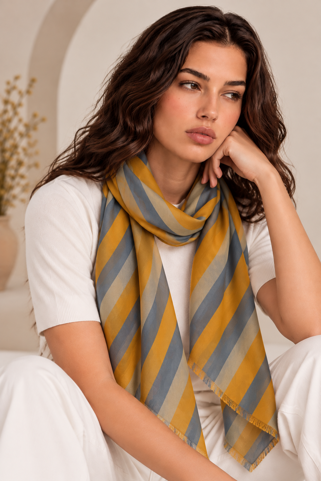 Foulard DOTS 79F mostaza