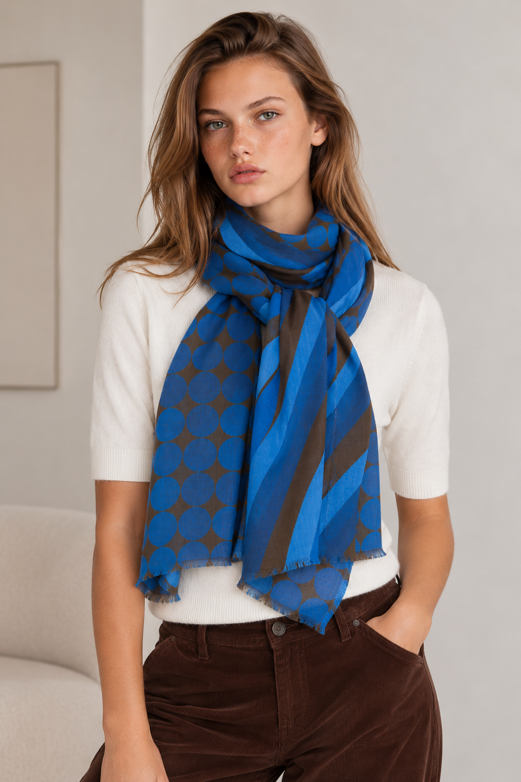 Foulard DOTS 79F azul