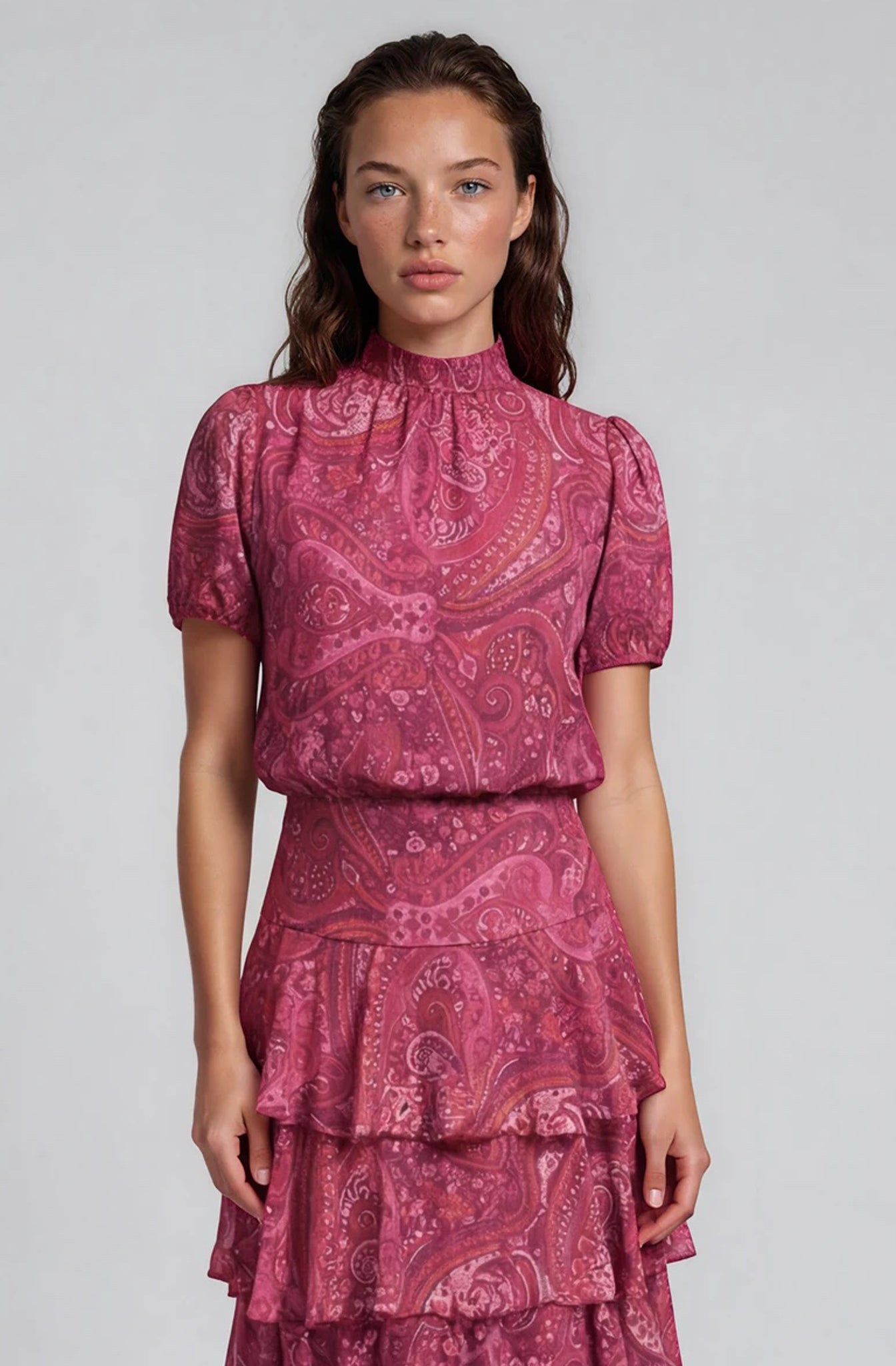 Blusa PAISLEY fucsia